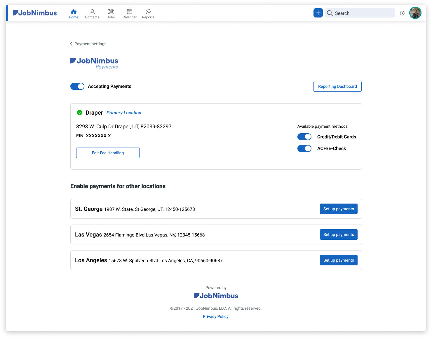 MID Settings - Edit fee handling