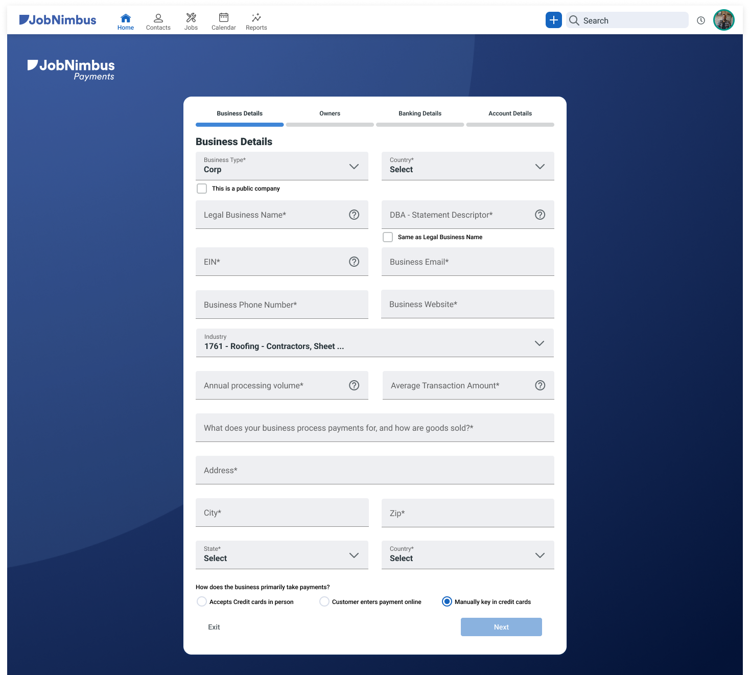 Onboarding Form - Business Details_ Corp, LLC, Parnter, Nonprofit, Gov